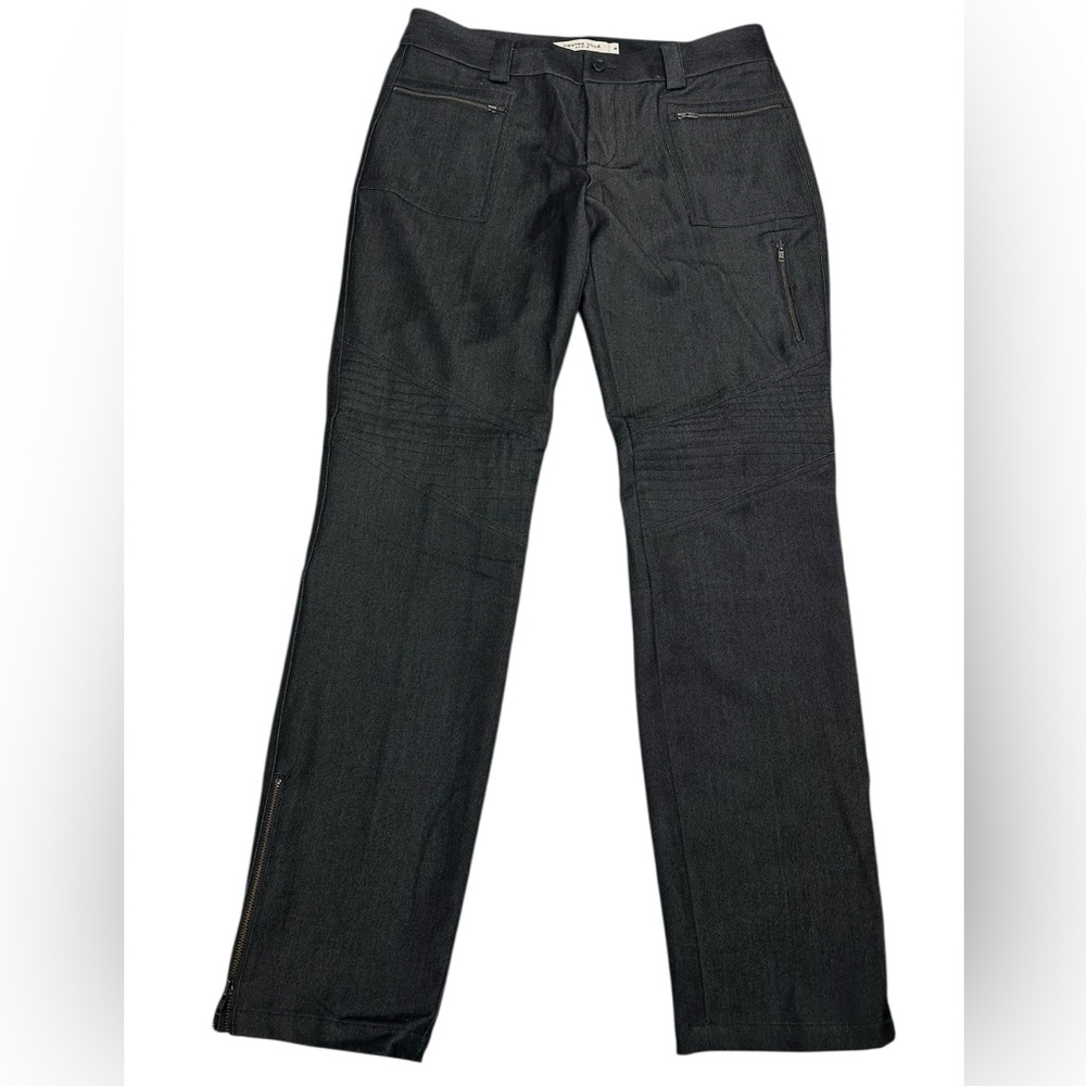 CENTRE VILLE PARIS / Charcoal Gray Trousers Zipper Details / Size 8 / Preppy Emo